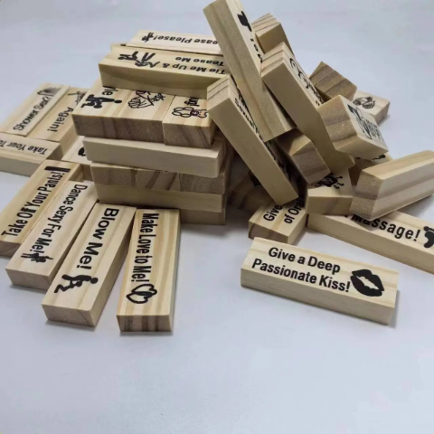 Couple Game Night Intimacy Block Tower Jenga Game Valentine Tumbling Tower Stacking Blocks Game Party Interactive Games