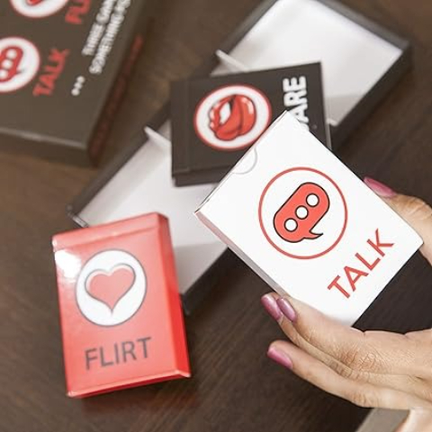 Talk Flirt Dare Couples Card Game – Romantic Date Night Conversation Starters, Fun Relationship & Party Game for Couples, Anniversary & Valentine’s Gift