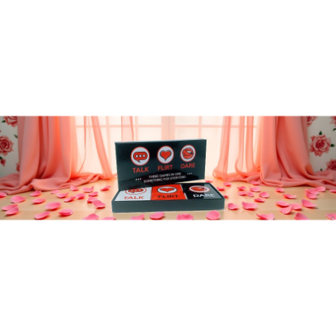 Talk Flirt Dare Couples Card Game – Romantic Date Night Conversation Starters, Fun Relationship & Party Game for Couples, Anniversary & Valentine’s Gift
