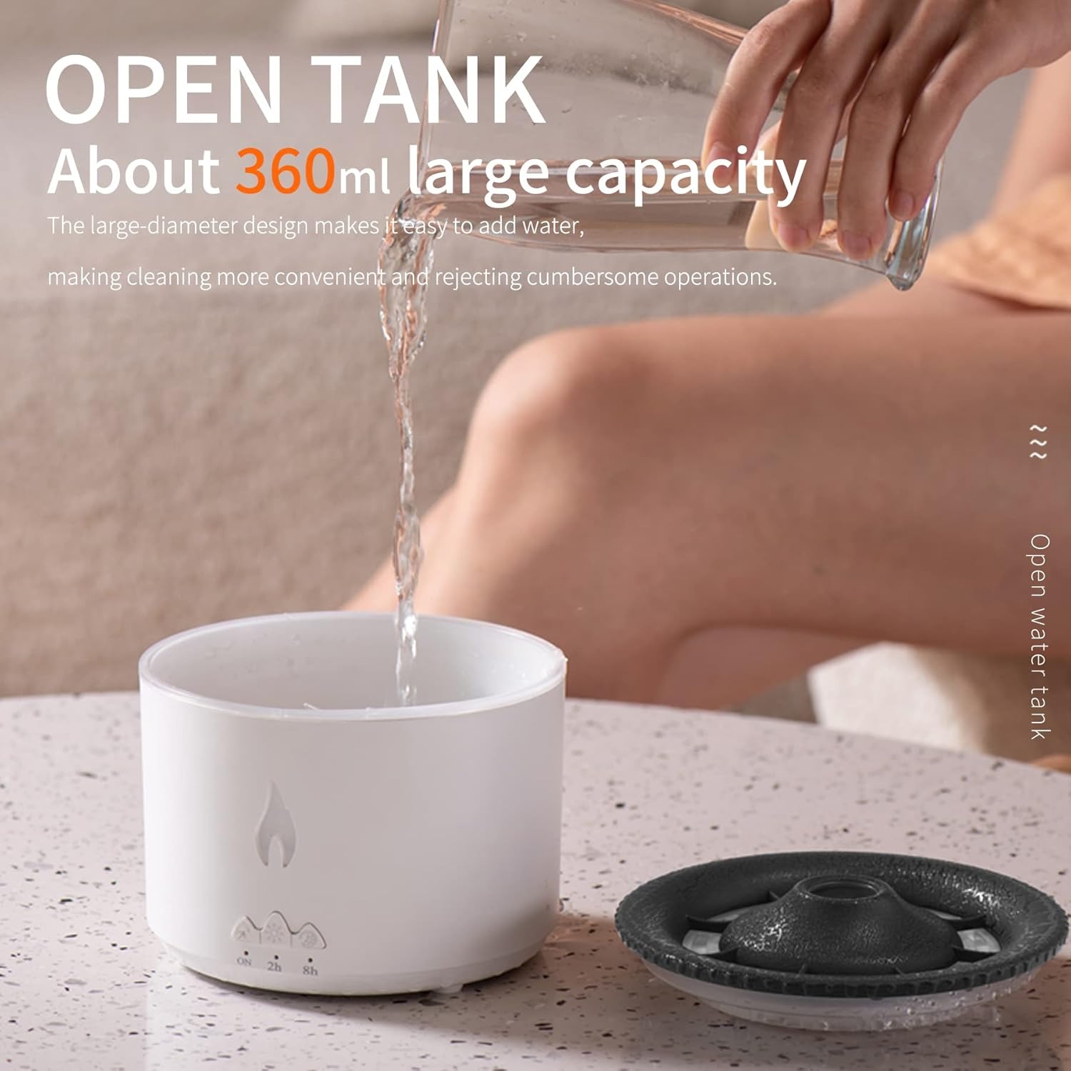 Volcano Flame Essential Oil Diffuser – 2 Mist Modes with Hotel Collection Oil for Home & Large Rooms