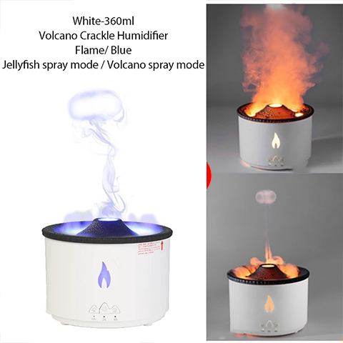 Volcano Flame Essential Oil Diffuser – 2 Mist Modes with Hotel Collection Oil for Home & Large Rooms